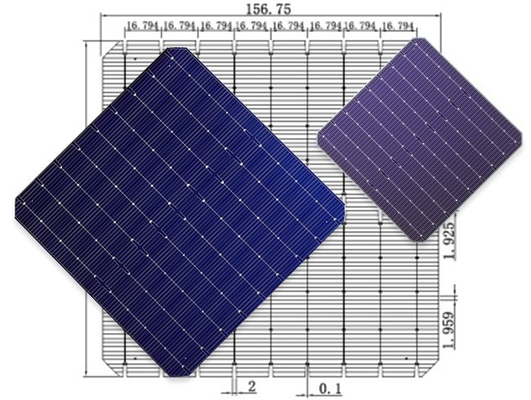 HIT Batteries BB Photovoltaic Machine Hjt Solar Module Cell 156.75x156.75 Mm