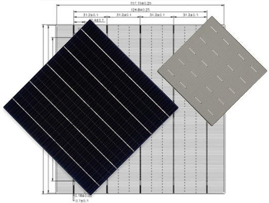 158.75X158.75mm 5BB Single Crystal Monocrystalline Silicon Solar Cells