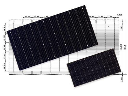 210X210 Mm 12BB  Hjt Solar Cell HIT Cell Two Sided Piece