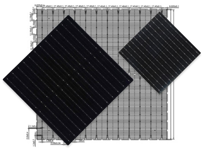 210mm Two Sided Photovoltaic Machine Single Crystalline Silicon Solar Cell